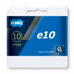 Cadena Kmc E10 Plata Electrica 122 Eslabones 10 Velocidades
