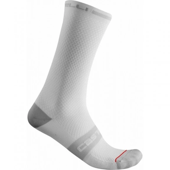 Calcetines Altos Ciclista Castelli Superleggera T18 Blanco