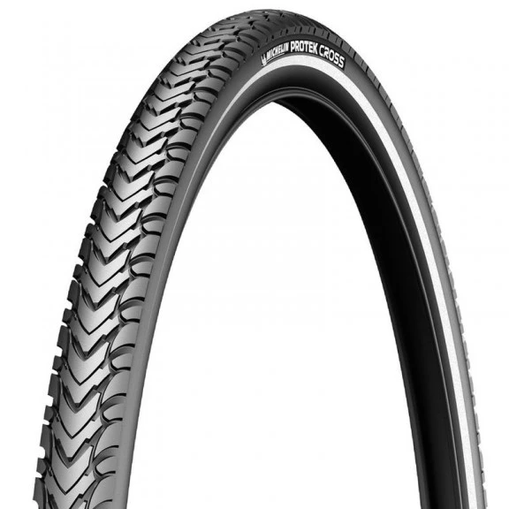 Cubierta Michelin 700x35C Protek Cross Flanco Reflec.