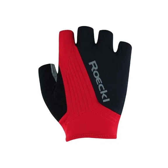 Guante Cilista Corto Roeckl Belluno Performace Negro-rojo
