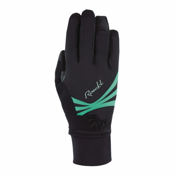 Guante Roeckl Wilora Ladies Negro Turquesa
