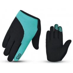 Guantes Largos Ciclista Ges Menace Celeste Niño