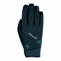 Guantes Roeckl Wolga Goretex Infinium Mujer Negro-Turquesa