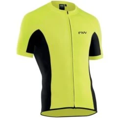 Northwave Maillot Manga Corta Norhwave Force Cremallera Amarillo Fluor