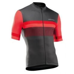 Maillot Manga Corta Northwave Origin Antracita-rojo Hombre