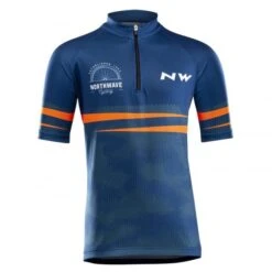 Maillot Manga Corta Northwave Origin Azul-naranja Junior