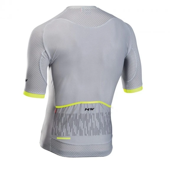 Maillot Manga Corta Northwave Storm Air Gris-amarillo Hombre - Imagen 2