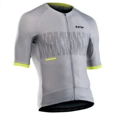 Maillot Manga Corta Northwave Storm Air Gris-amarillo Hombre