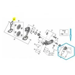 Tapa Cierre Cambio Shimano RD-M9100 Codigo Y3FA98020