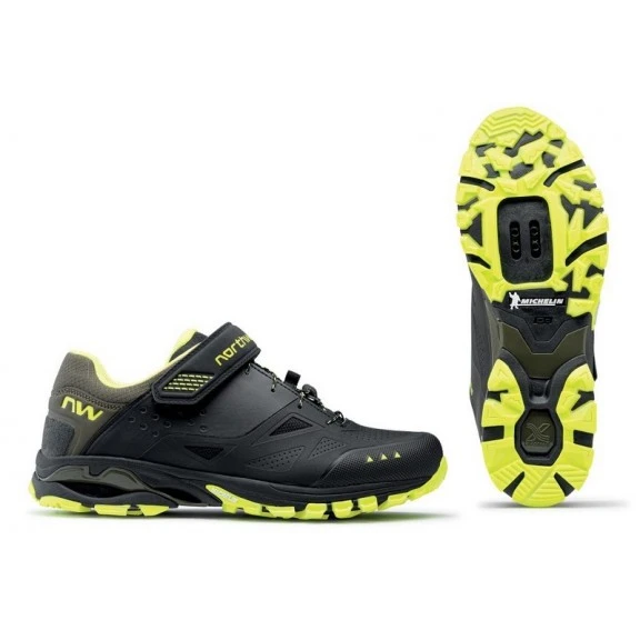 Zapatillas Northwave Spider 3 Negro-amarillo Fluo Mtb Hombre
